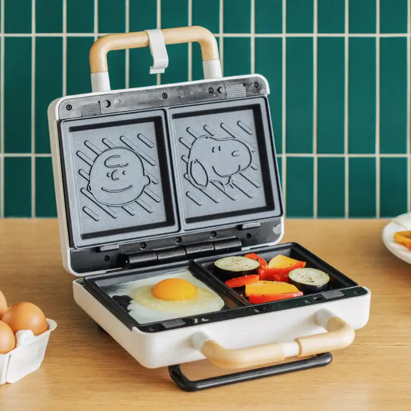 Peanuts x 10x10 - Snoopy Retro Double Waffle/Sandwich Maker - Peanuts x 10x10 - Kitchenware - Harumio