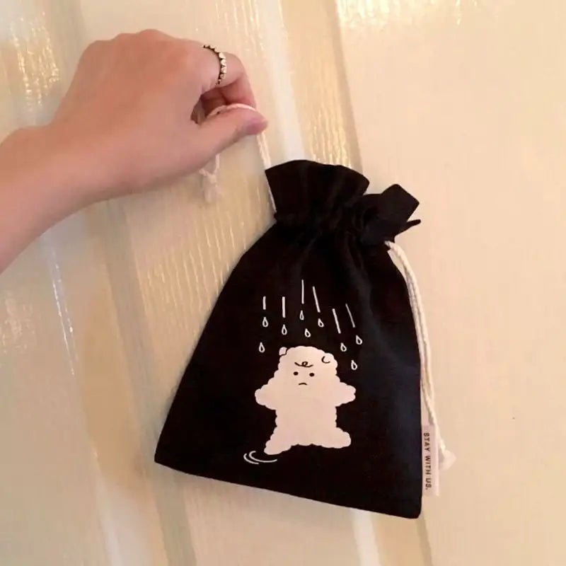 Stay With Us - I Hate The Rainy Season Drawstring Pouch - Stay With Us - Drawstring Pouch - Harumio
