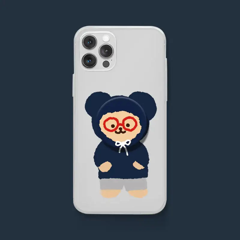 Teteum - Hoodie Jelly Hard Phone Case & Griptok - Teteum - Phone Cases - Harumio