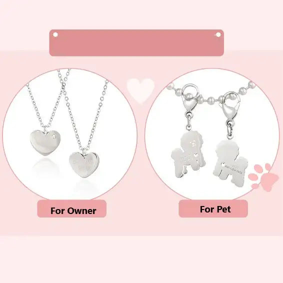 OST - My Little Friends - Bichon Poodle Couple Necklace Set - My Little Friends - Jewelry - Harumio