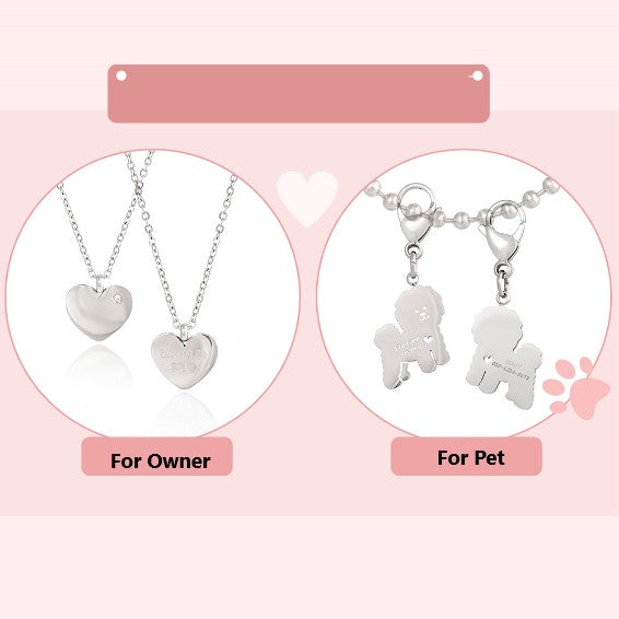 OST - My Little Friends - Bichon Poodle Couple Necklace Set