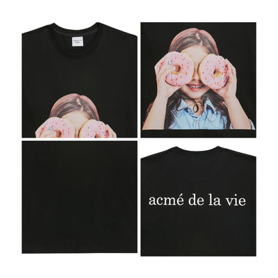 ADLV - Baby Smiling Face with Donuts Short Sleeve T-Shirt