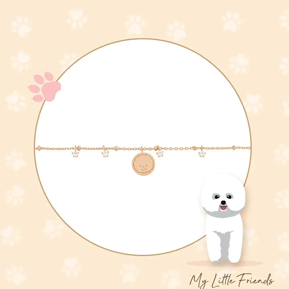 OST - My Little Friends - Bichon Poodle Rose Gold Bracelet - My Little Friends - Jewelry - Harumio