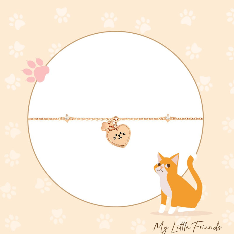 OST - My Little Friends - Cat Rose Gold Bracelet