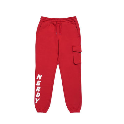 Nerdy - Brushed Jogger Pants - Red