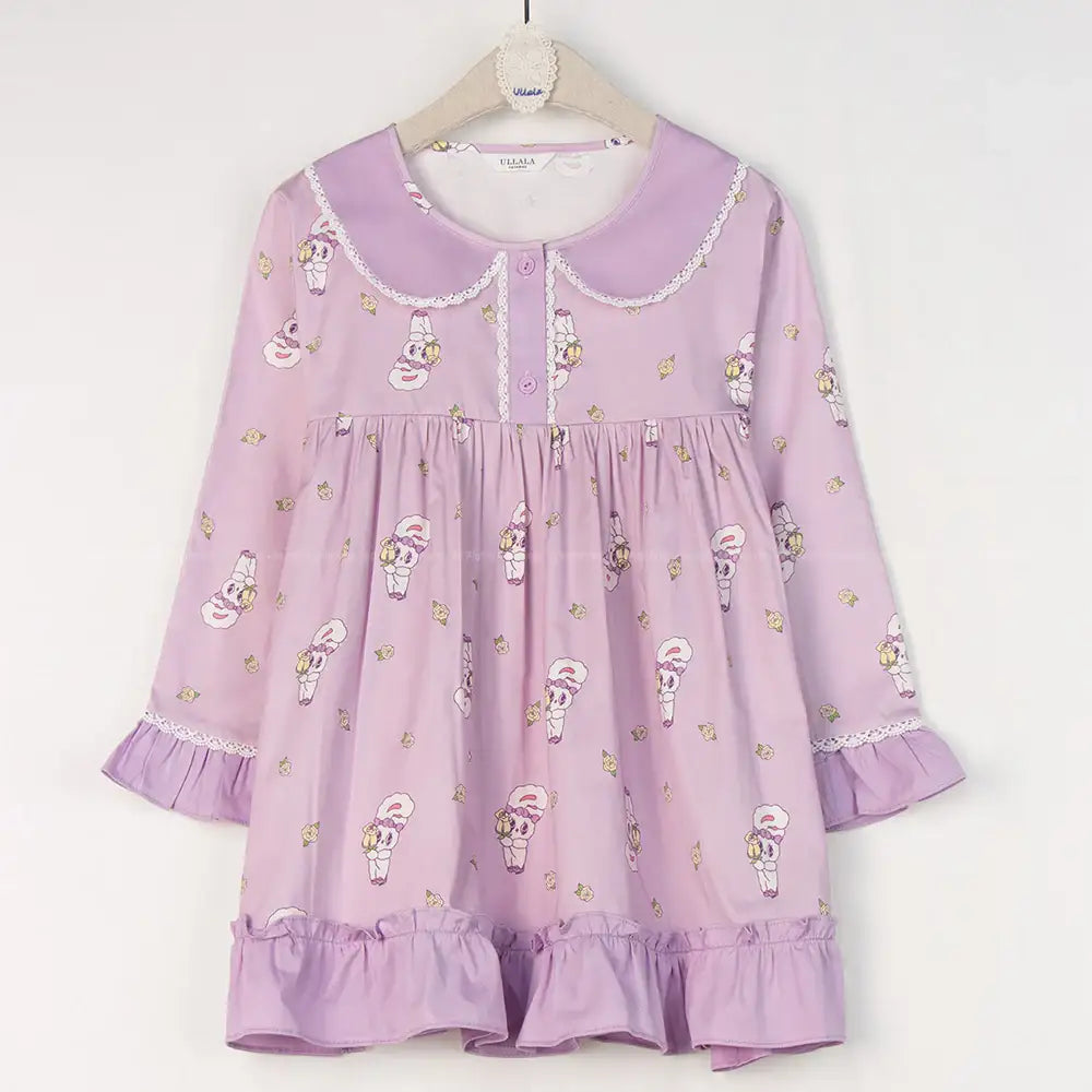Esther Bunny x Ullala - Sweet Bunny Lavender Pajamas Set - Esther Bunny x Ullala - Clothing - Harumio