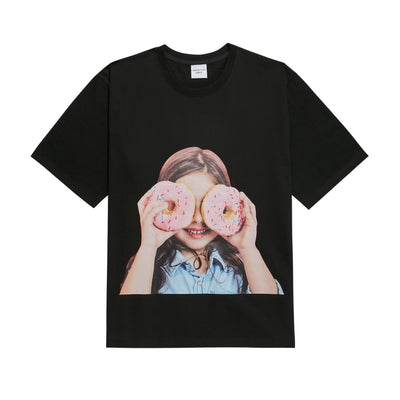 ADLV - Baby Smiling Face with Donuts Short Sleeve T-Shirt