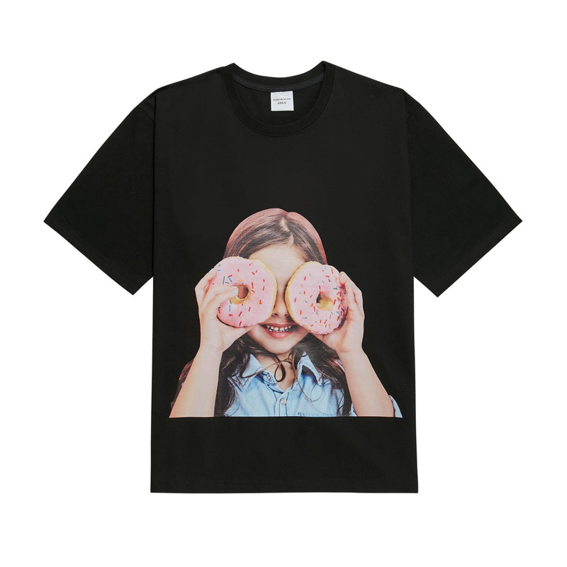ADLV - Baby Smiling Face with Donuts Short Sleeve T-Shirt