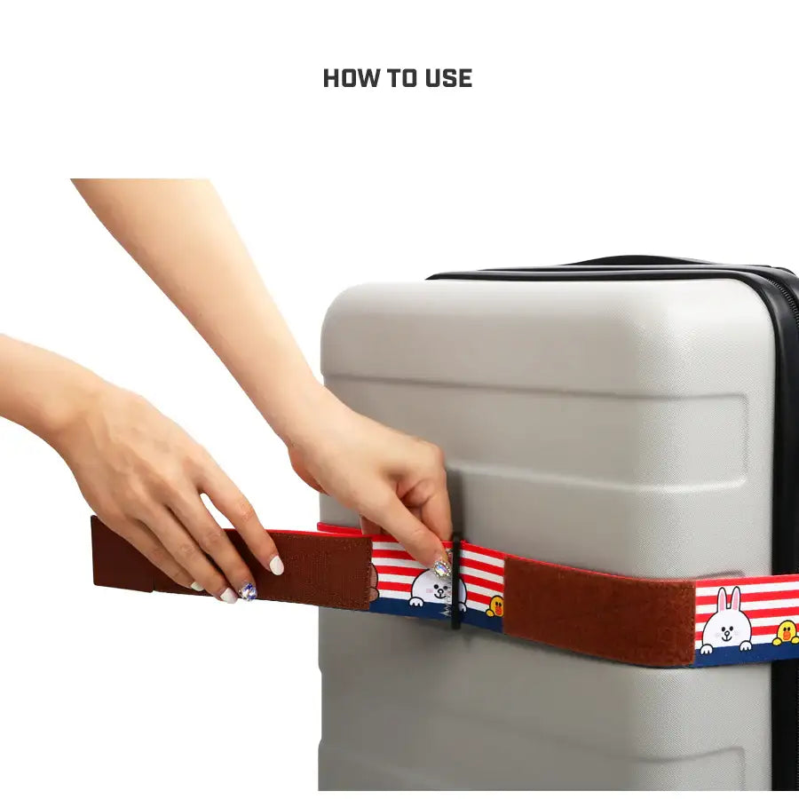 LINE FRIENDS - Official Merch - Luggage Belt - Line Friends - Luggage Cover - Harumio