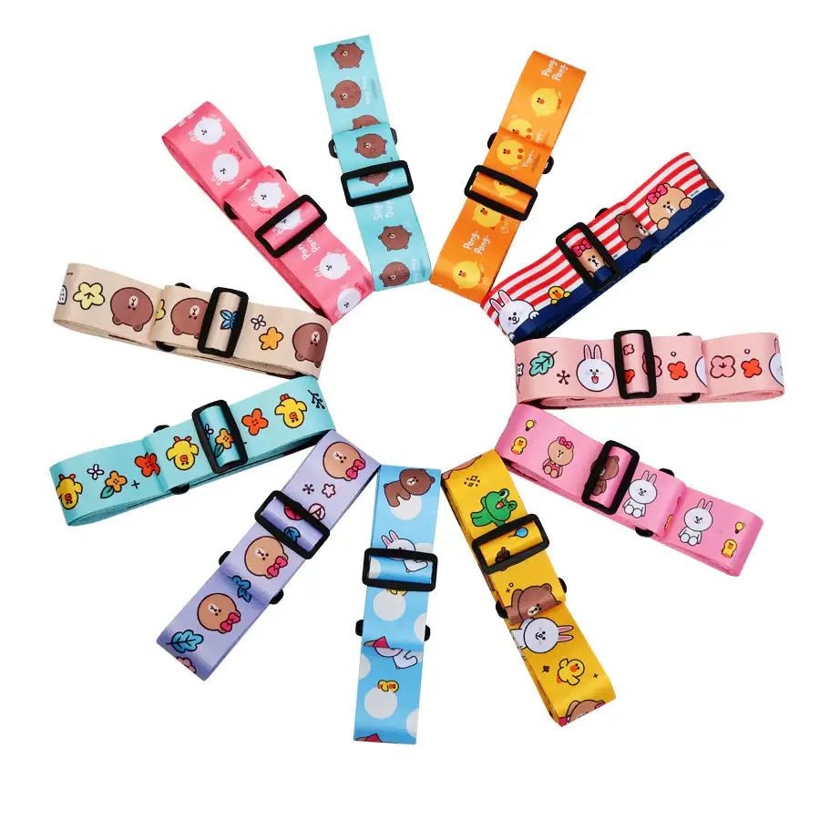 LINE FRIENDS - Official Merch - Luggage Belt - Line Friends - Luggage Cover - Harumio