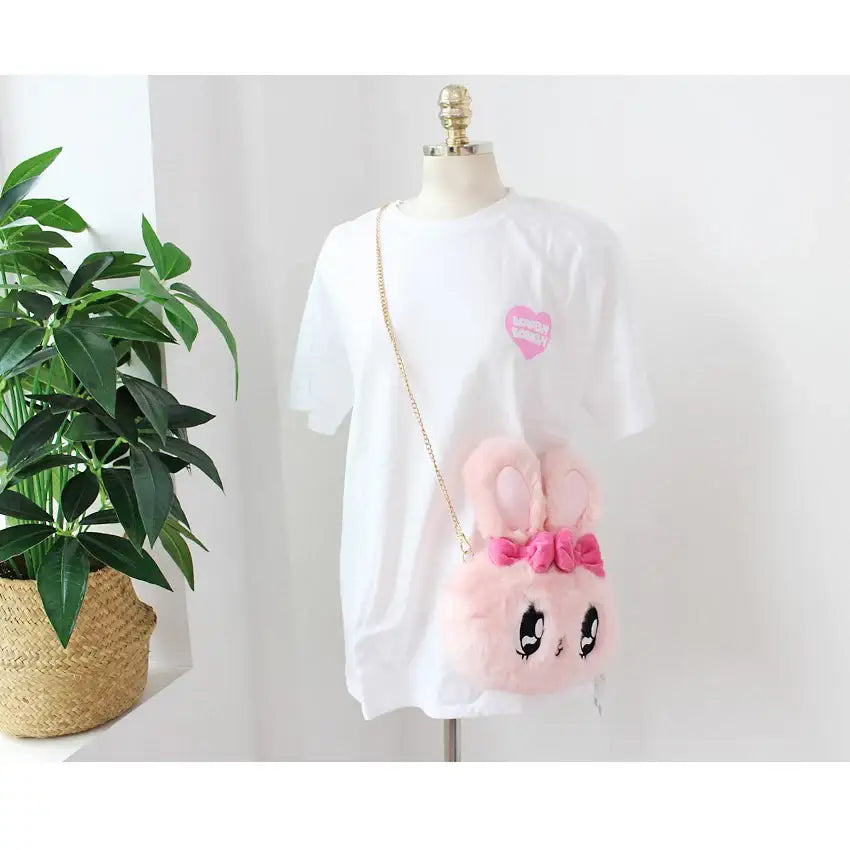 Esther Bunny - Plush Doll Face Shoulder Bag - Esther Bunny - Accessories - Harumio