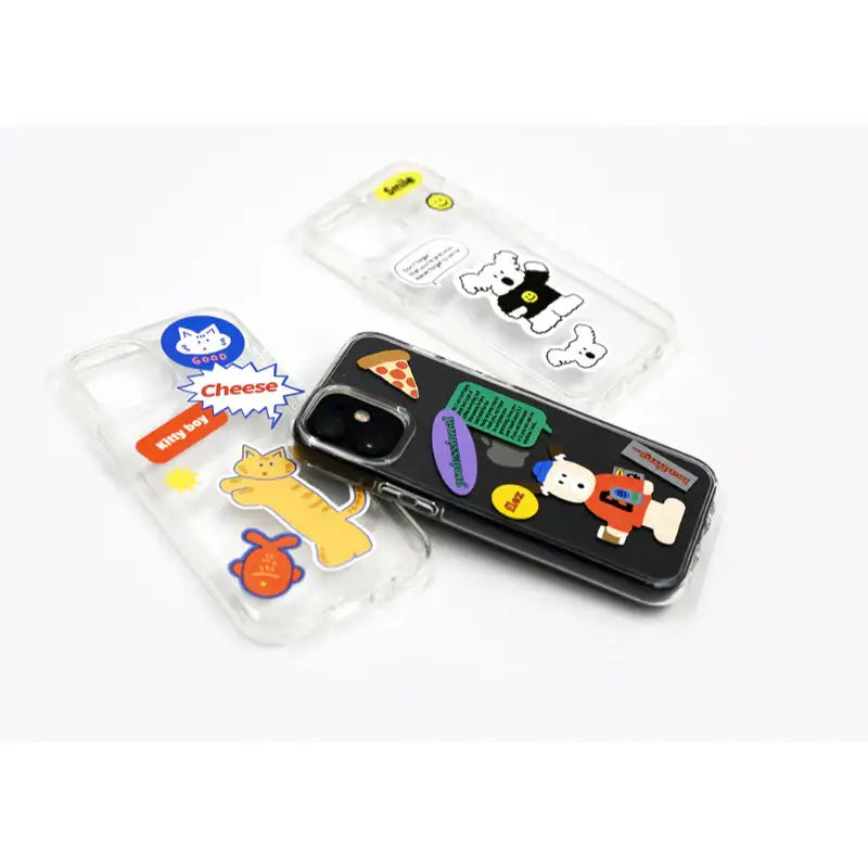 Romane x 10x10 - Removable Sticker & Clear Case Set iPhone 12 series - Romane - iPhone case - Harumio