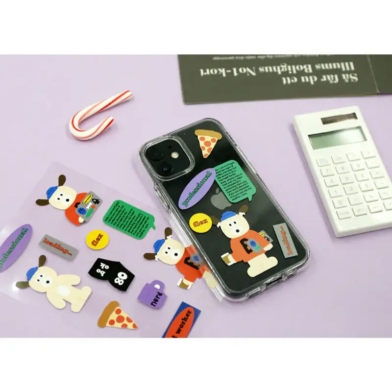 Romane x 10x10 - Removable Sticker & Clear Case Set iPhone 12 series - Romane - iPhone case - Harumio