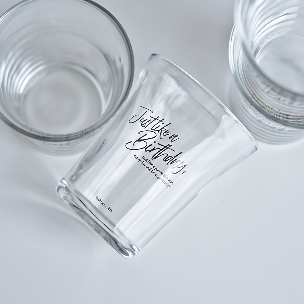 August8th - Lettering Birthday Glass (220ml)