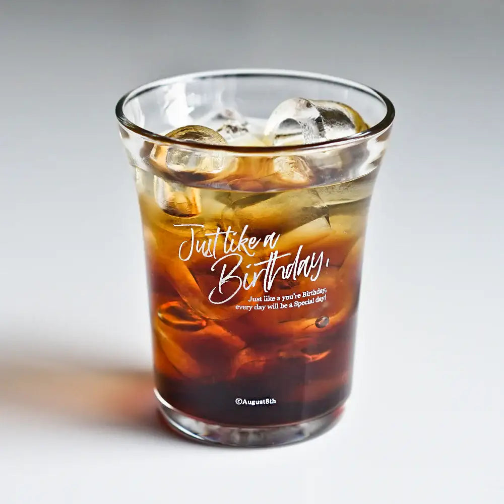 August8th - Lettering Birthday Glass (220ml) - August8th - Accessories - Harumio