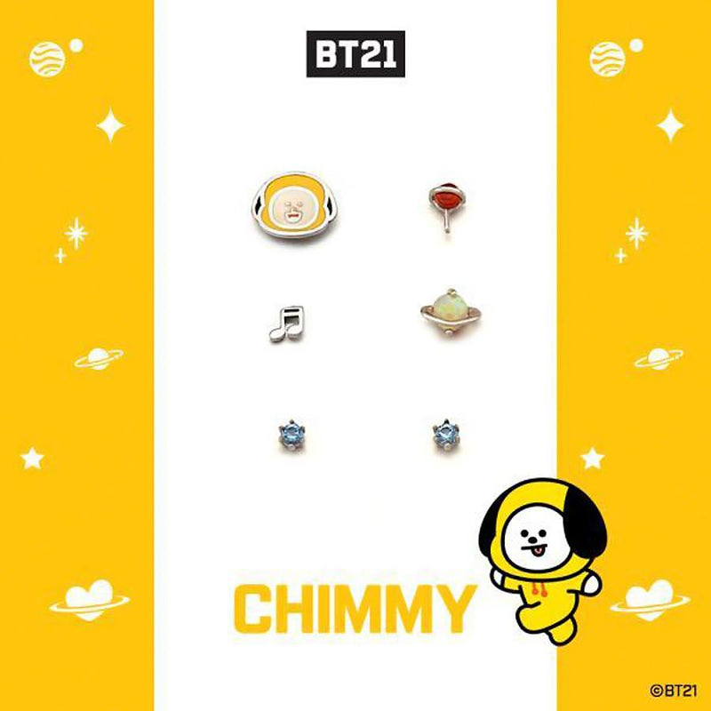 BT21 x OST - Chimmy Silver Earrings Pack