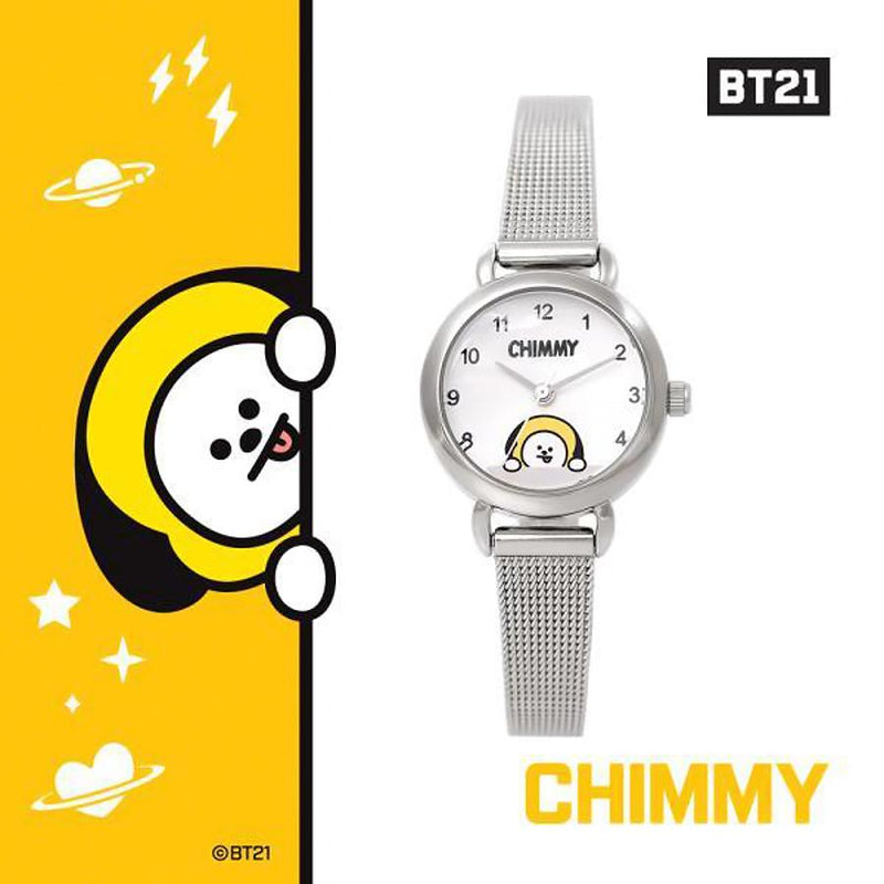BT21 x OST - Chimmy Silver Mesh Watch