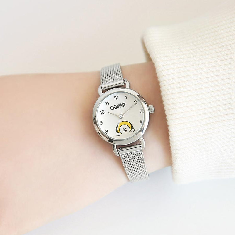 BT21 x OST - Chimmy Silver Mesh Watch
