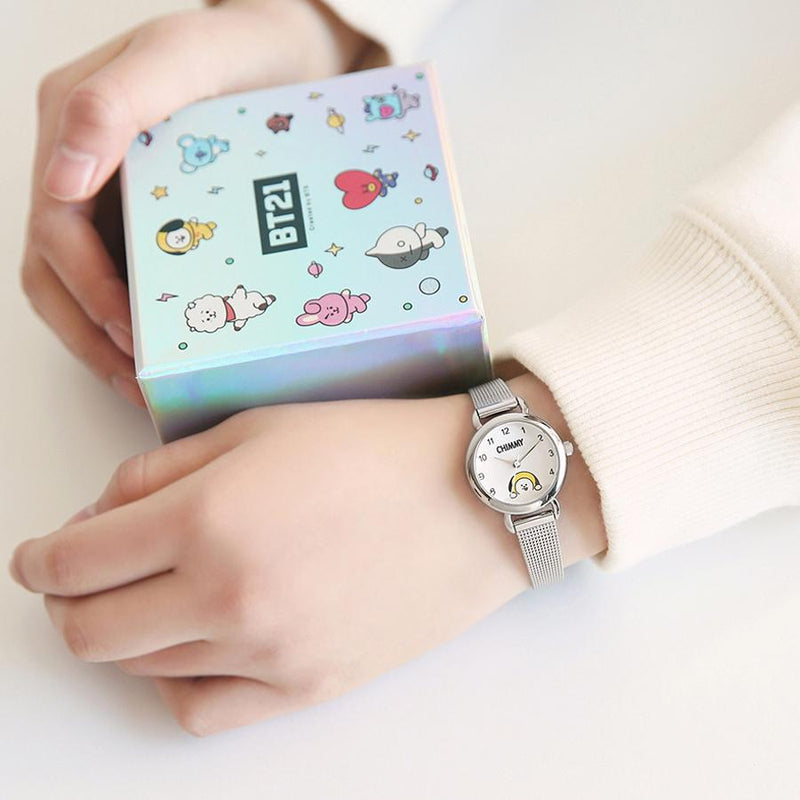 BT21 x OST - Chimmy Silver Mesh Watch
