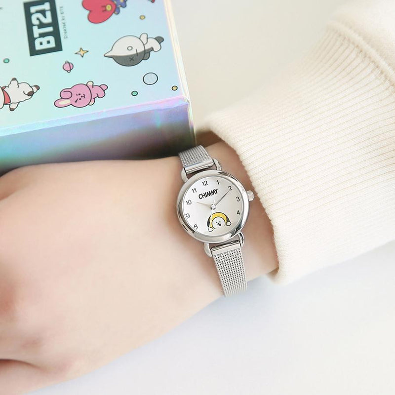 BT21 x OST - Chimmy Silver Mesh Watch