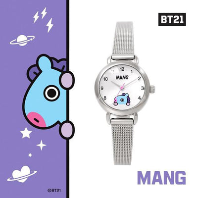 BT21 x OST - Mang Silver Mesh Watch