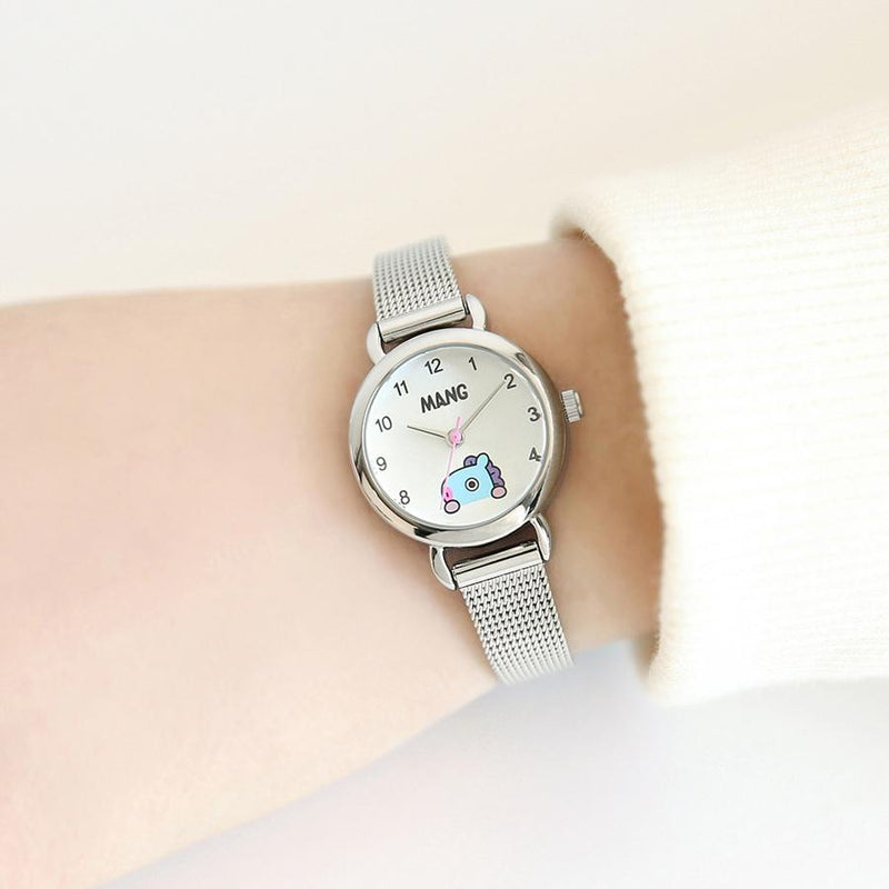 BT21 x OST - Mang Silver Mesh Watch