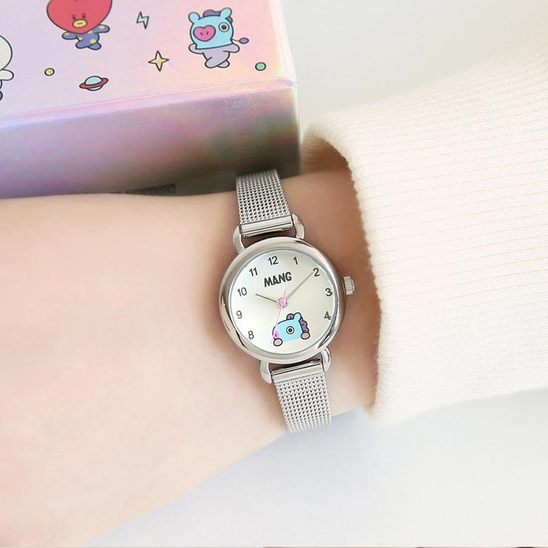 BT21 x OST - Mang Silver Mesh Watch