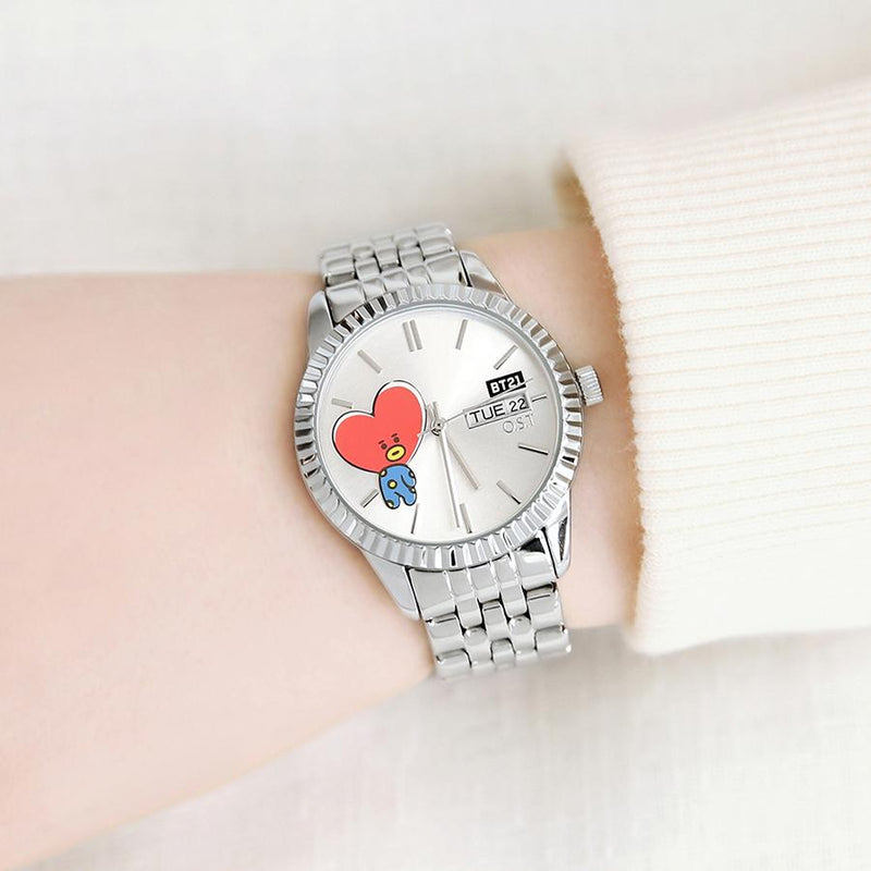 BT21 x OST - Tata Bezel Point Metal Watch