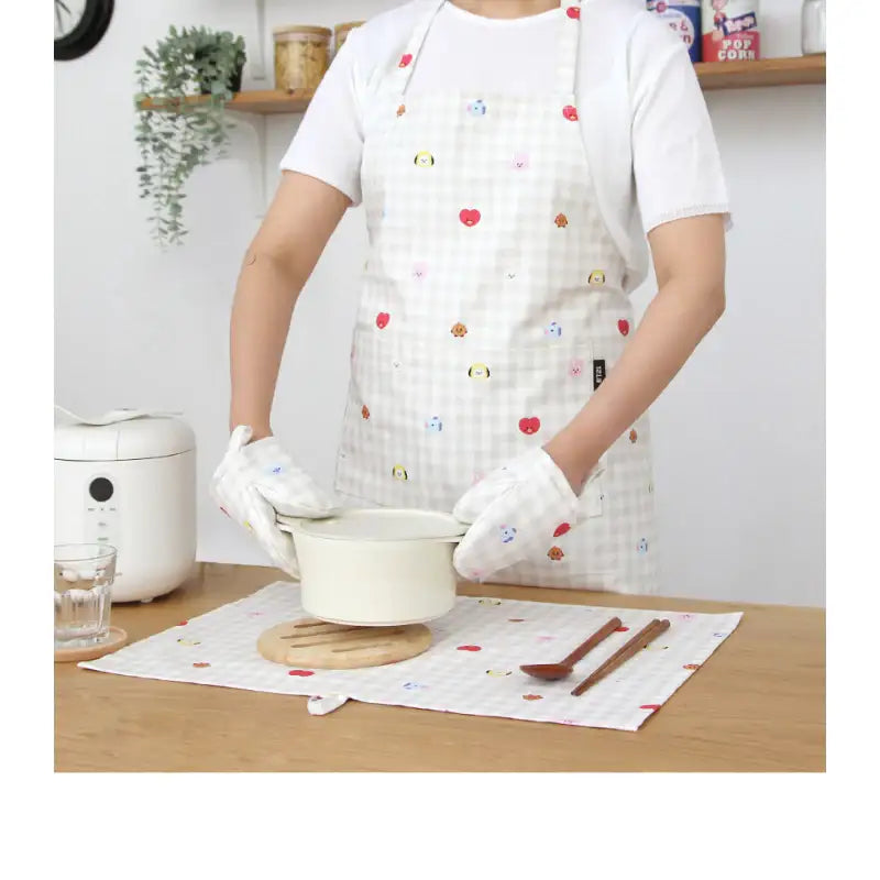 NARA HOME DECO X BT21 - Check Kitchen Cloth - NARA HOME DECO - Kitchen Cloth - Harumio