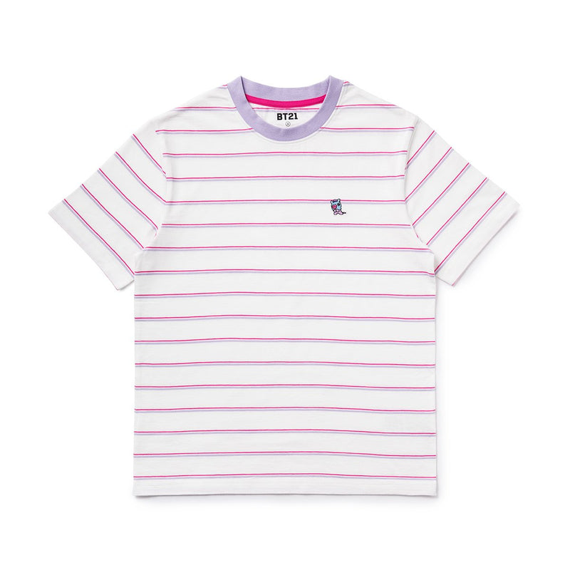 BT21 - Mang Basic Striped Short Sleeve T-Shirt