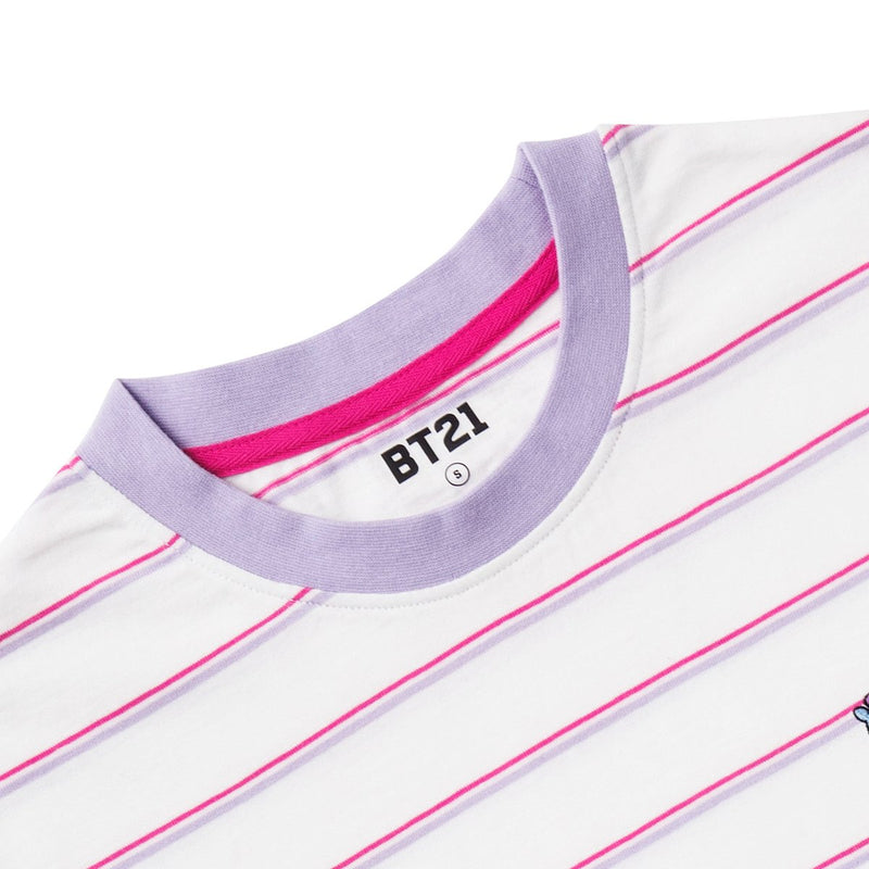 BT21 - Mang Basic Striped Short Sleeve T-Shirt