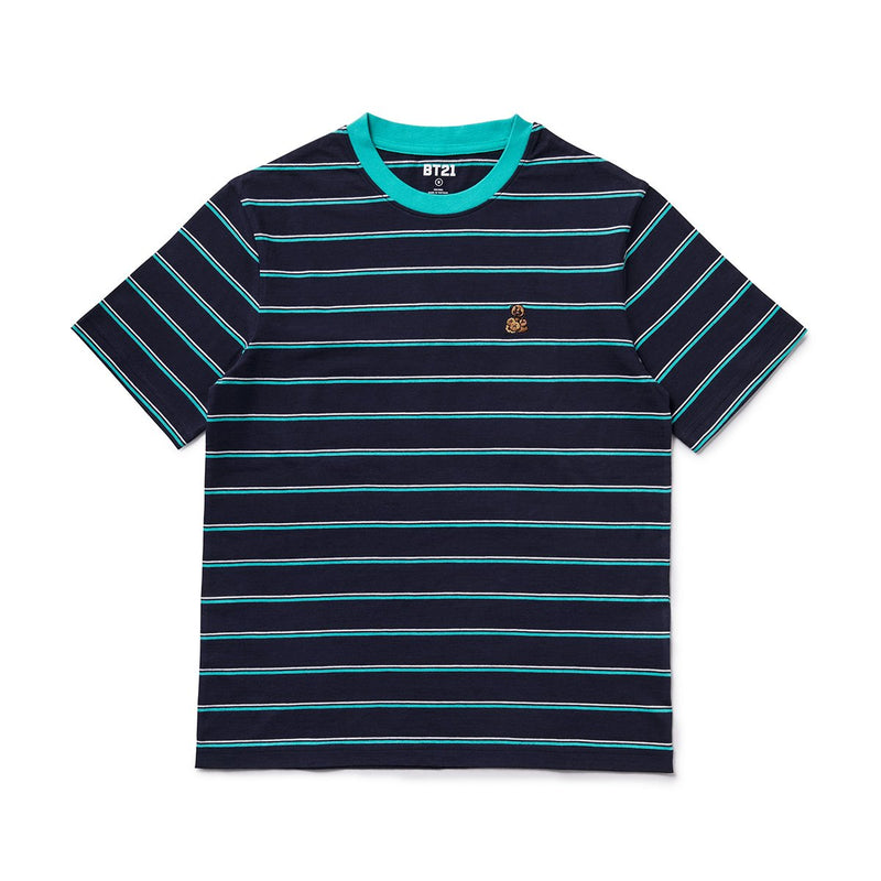 BT21 - Shooky Basic Striped Short Sleeve T-Shirt