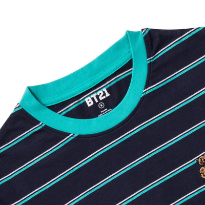 BT21 - Shooky Basic Striped Short Sleeve T-Shirt