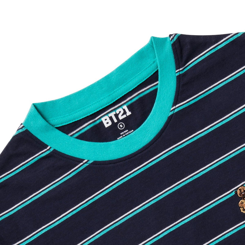 BT21 - Shooky Basic Striped Short Sleeve T-Shirt
