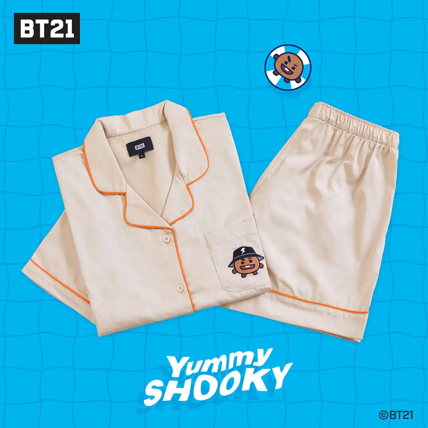 BT21 x Hunt Innerwear - Universtar Short Sleeve Pajamas - BT21 - Clothing - Harumio