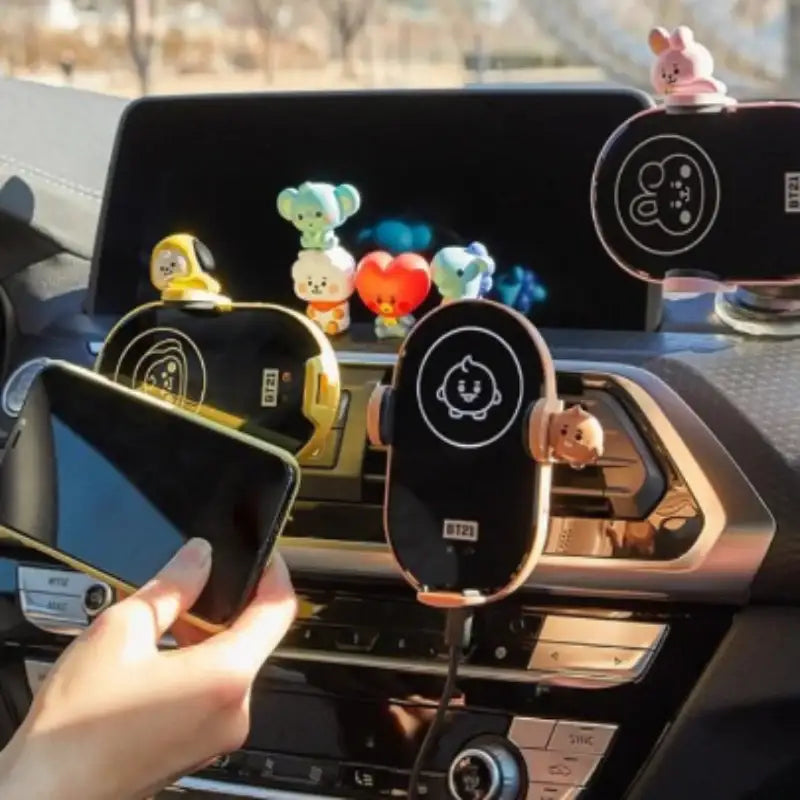 LINE FRIENDS x BT21 - Car High-speed Wireless Charging Cradle - LINE FRIENDS - Car wireless charger - Harumio