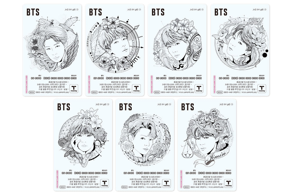 BTS - BTS Illust Transparent T-Money Transportation Card