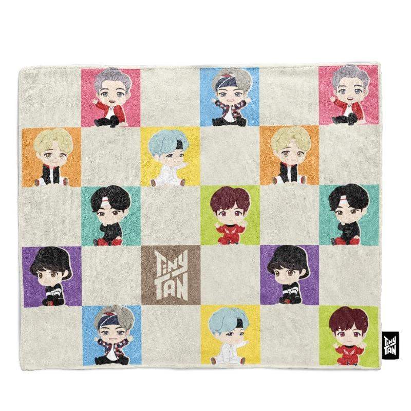 BTS - TinyTan - Check Blanket - BTS - Blanket - Harumio