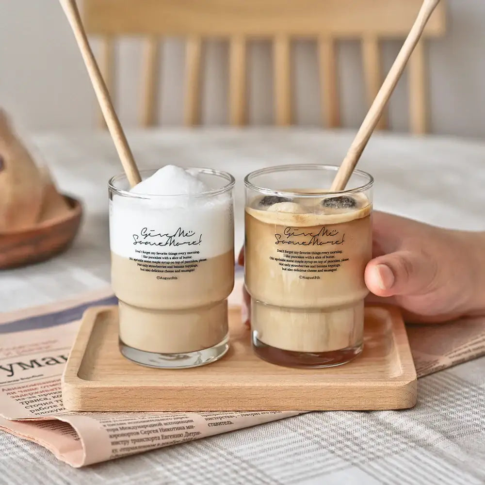 August8th - Lettering Snap Glass (245ml) - August8th - Accessories - Harumio