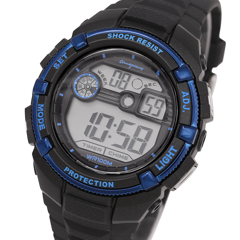 OST - Black Blue Line Waterproof Men's Digital Watch