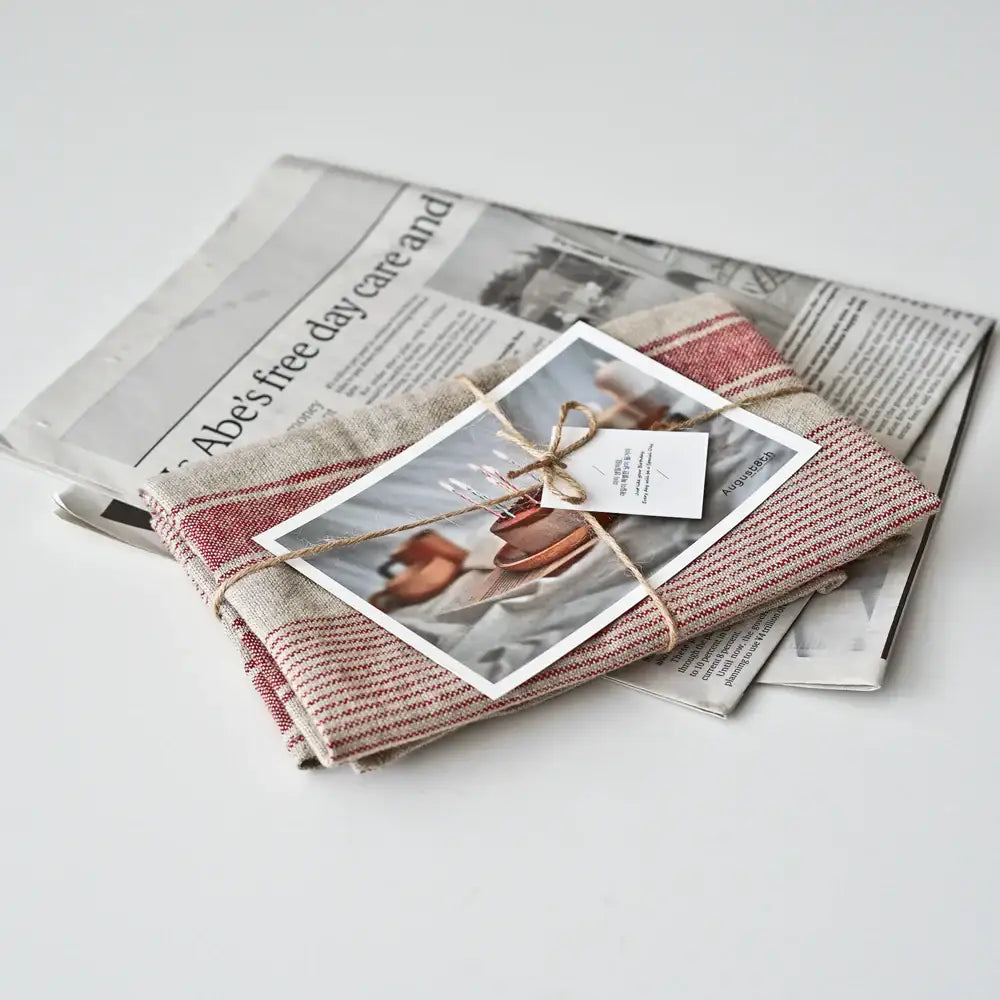 August8th - Natural Hemp Linen Cross Kitchen Cloth - August8th - Accessories - Harumio