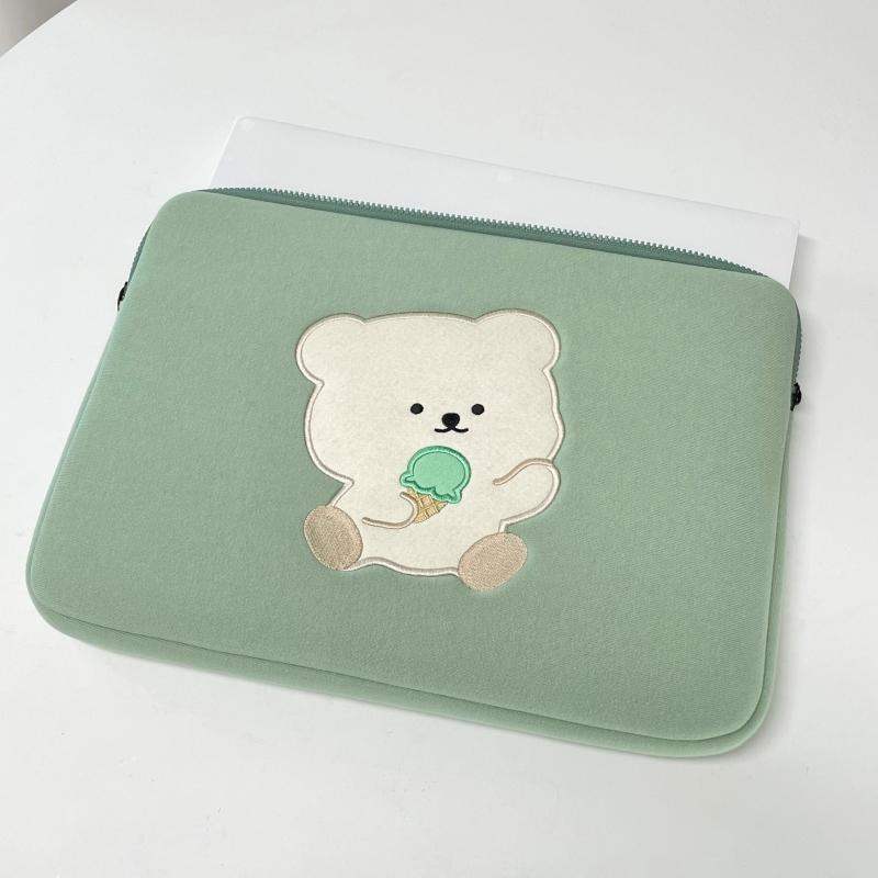 Bamtoree Bear - iPad/Laptop Pouch - Mint - Bamtoree Bear - Pouch - Harumio