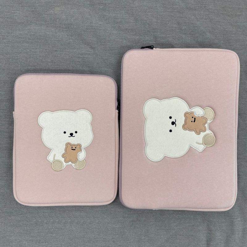 Bamtoree Bear - iPad/Laptop Pouch - Pink - Bamtoree Bear - Pouch - Harumio
