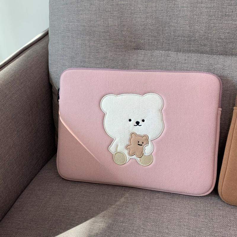 Bamtoree Bear - iPad/Laptop Pouch - Pink - Bamtoree Bear - Pouch - Harumio
