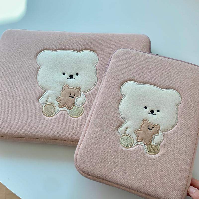 Bamtoree Bear - iPad/Laptop Pouch - Pink - Bamtoree Bear - Pouch - Harumio