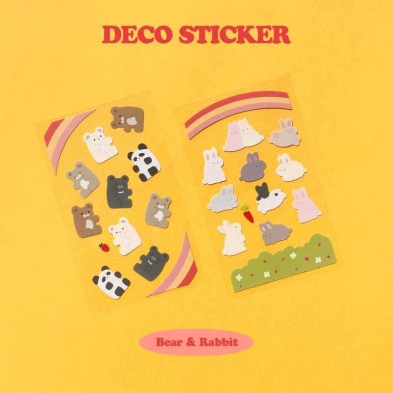 Be On D - After The Rain Bear & Rabbit Sticker - Be On D - Stationery - Harumio