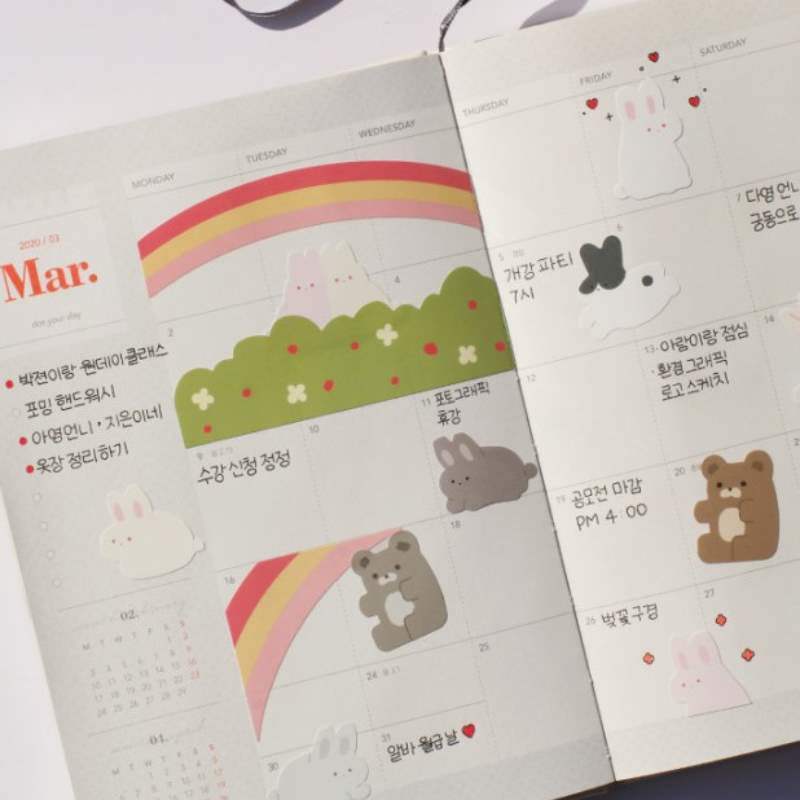 Be On D - After The Rain Bear & Rabbit Sticker - Be On D - Stationery - Harumio