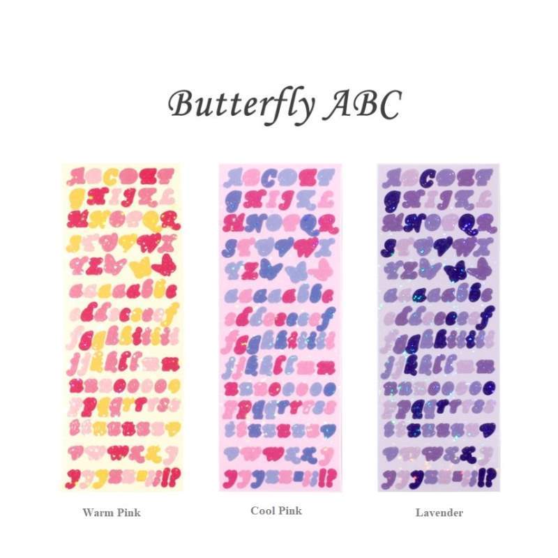 Be On D - Butterfly ABC Twinkle Seal Sticker - Be On D - Stationery - Harumio