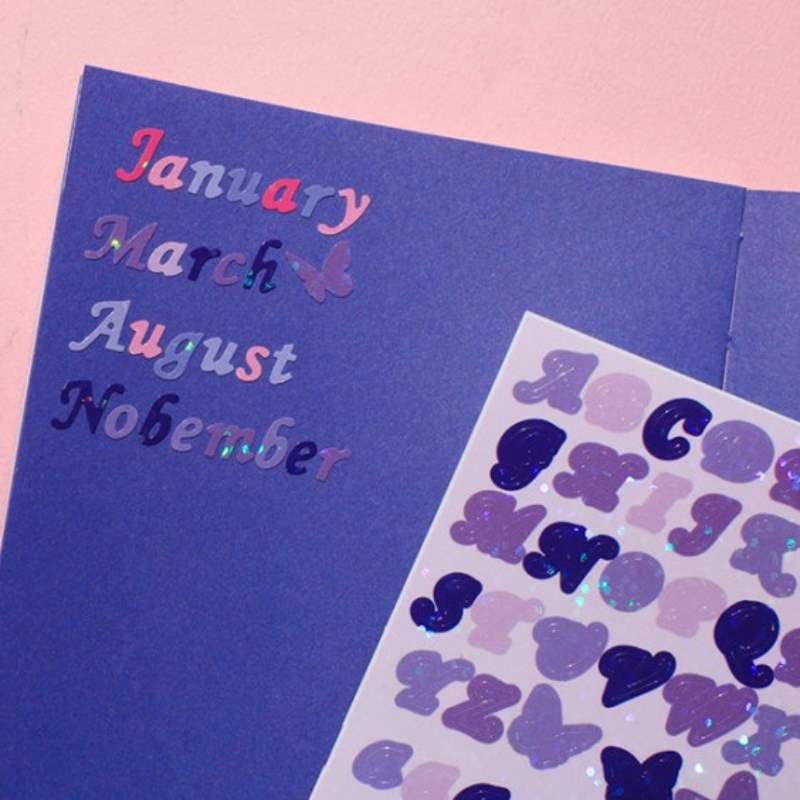 Be On D - Butterfly ABC Twinkle Seal Sticker - Be On D - Stationery - Harumio