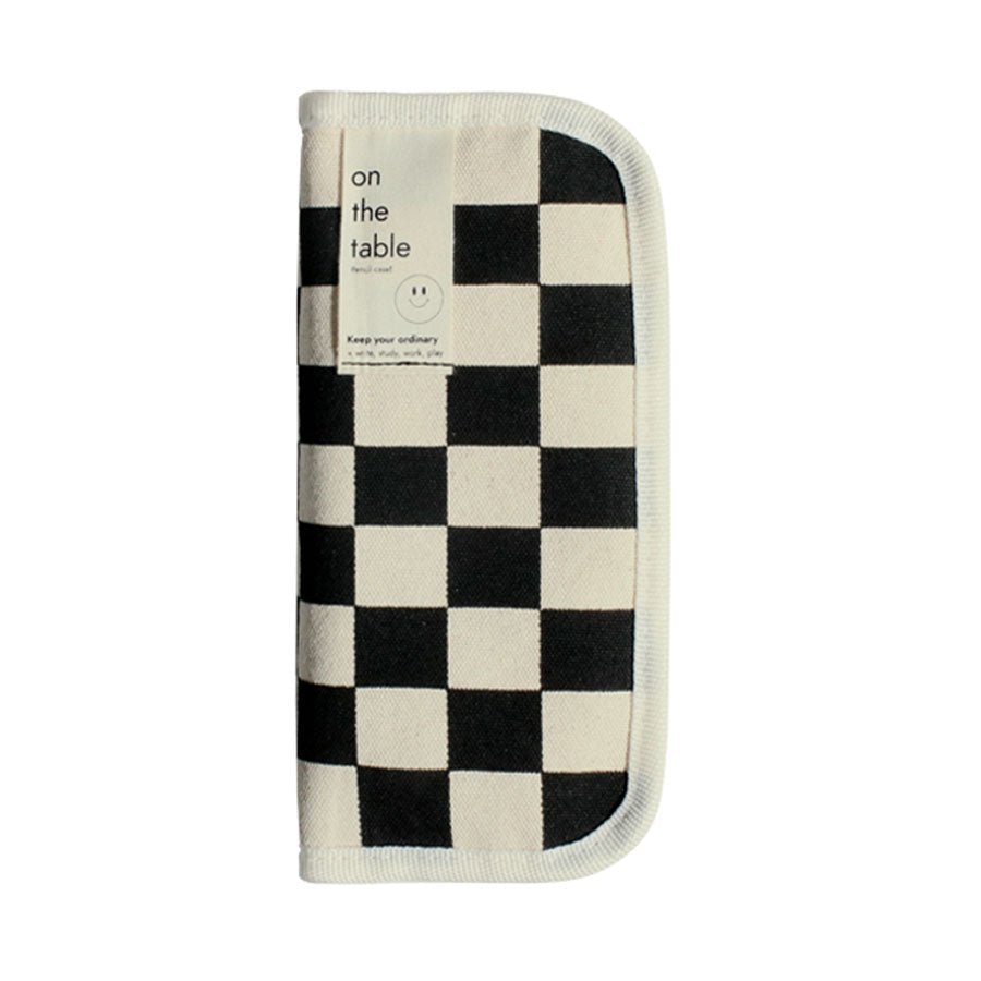 Be on D - On The Table - Pencil Case (Checkerboard)